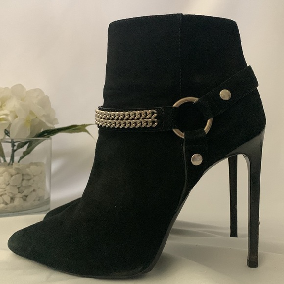 SAINT LAURENT PARIS Chain Harness Stiletto Heel Bootie - Picture 6 of 15